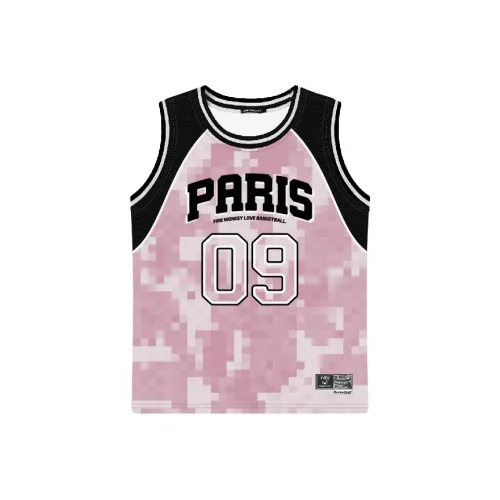 FireMonkey Basketball Jerseys Unisex Bright Pink
