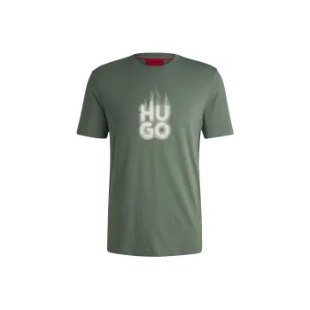 HUGO BOSS Smoke logo Cotton T shirt