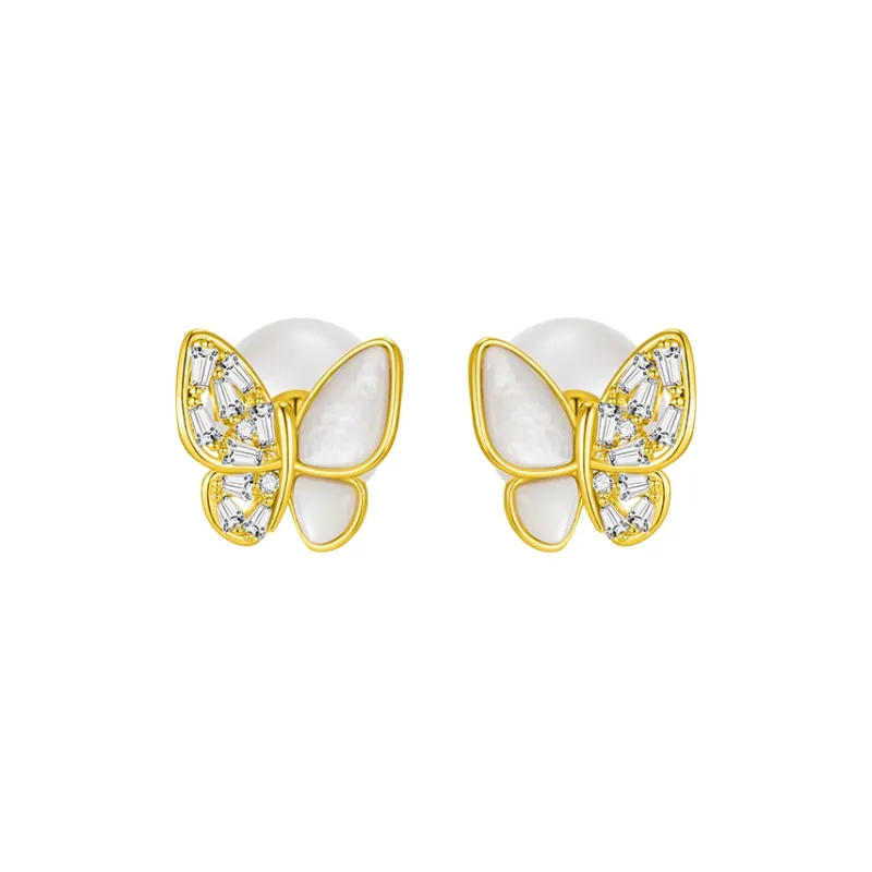DAISY BEAUTY Mother Of Pearl Stud Earrings Women's-1