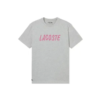 LACOSTE SS25 T Shirt Men's Silver Gray