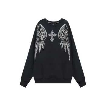 TCH Sweatshirts Unisex Black With Silver Logo