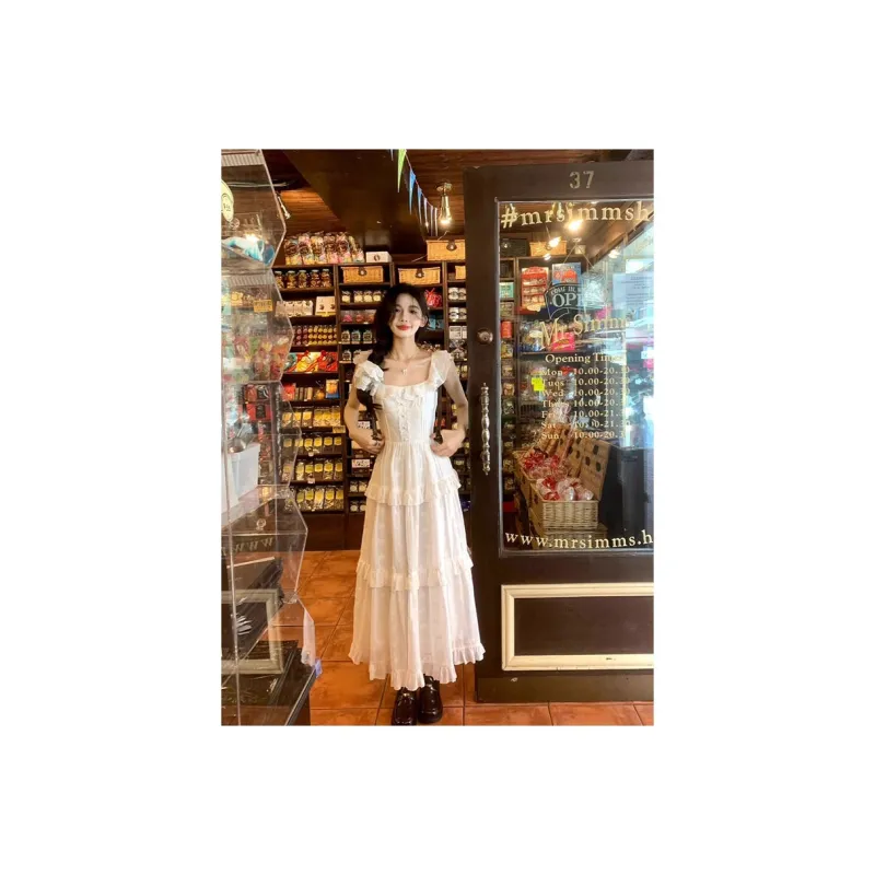 PUREIDOL Short Sleeved Dresses Women's White-4