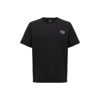 A.P.C Logo Embroidered Crewneck T Shirt