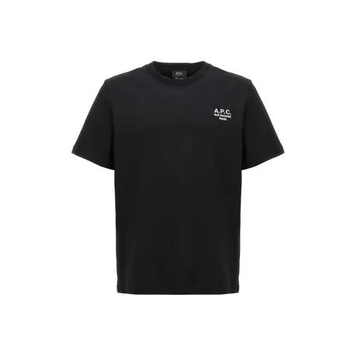 A.P.C Logo Embroidered Crewneck T Shirt