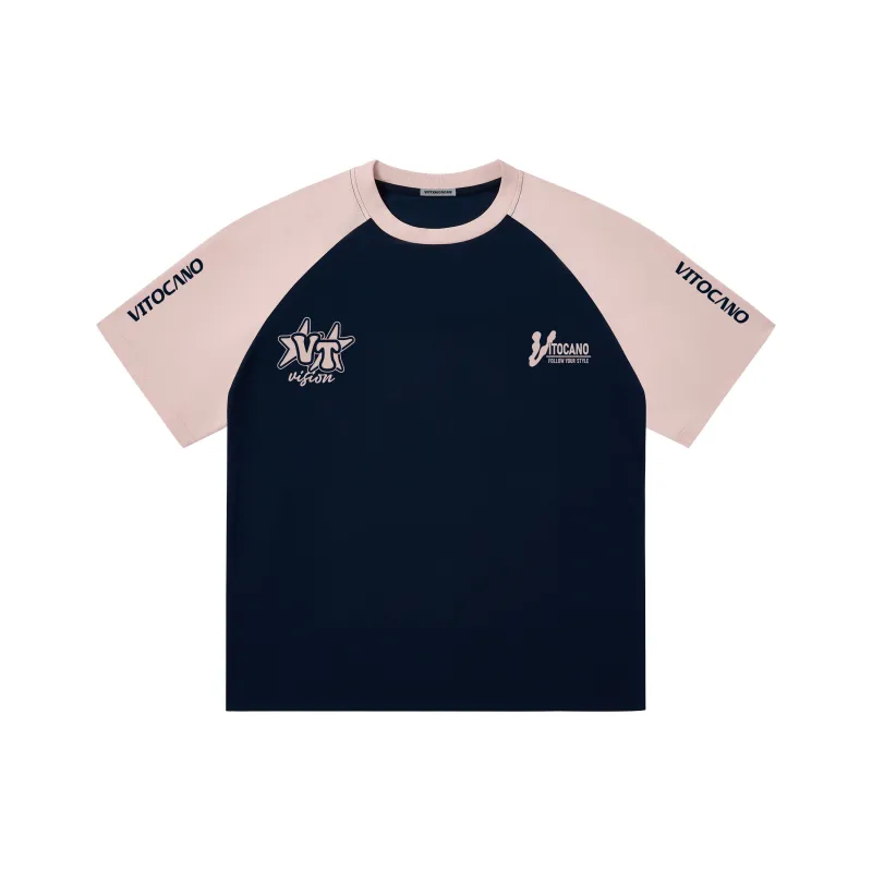 Vitocano T-Shirt Unisex White & Navy Blue-8