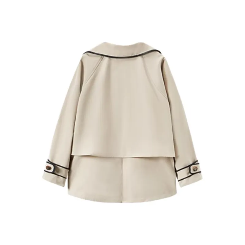 EICHITOO Jacket Women's Khaki & Trim Material 08-1