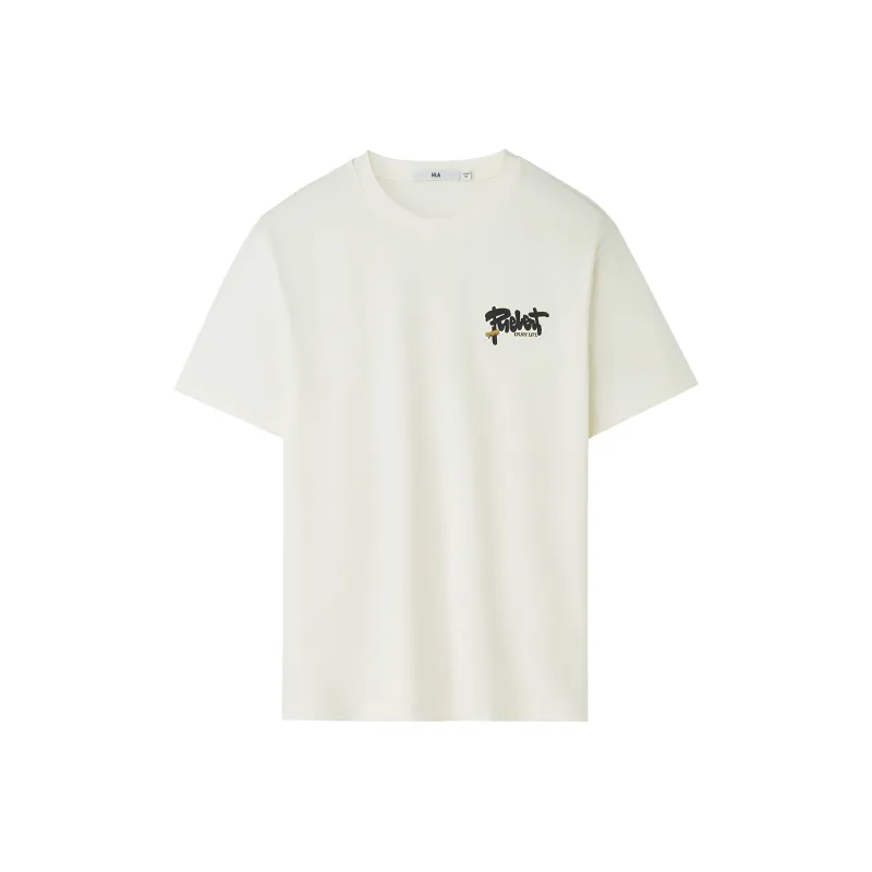 HLA T Shirts Men Raw White E5-0