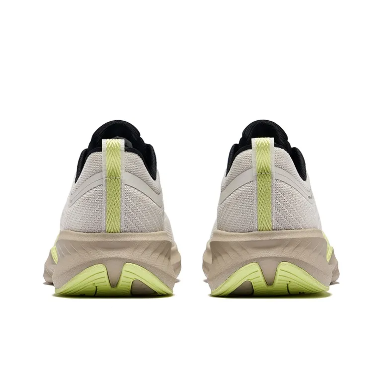 Erke Cushioning Breathable Low Top City Commute Running Shoes Men's Wild Gray Wheat Green-3