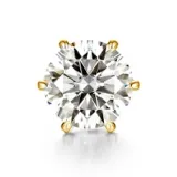 14K Gold+0.5 Carats White Moissanite Stud Earring (Single) Gold