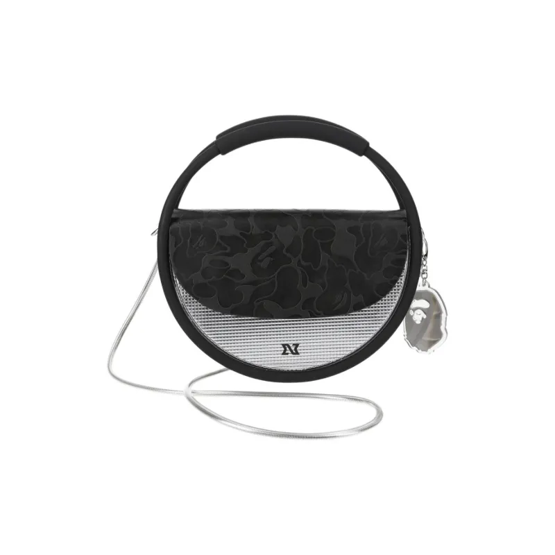 A BATHING APE NANA NANA Collaboration PVC Shoulder Bag, Crossbody Bag, Handbag Medium Size Unisex White/Black-9