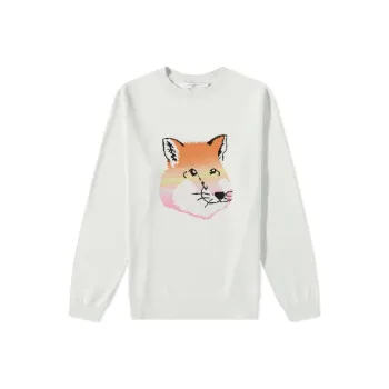 Maison Kitsune Fox Head Intarsia Knit Jumper