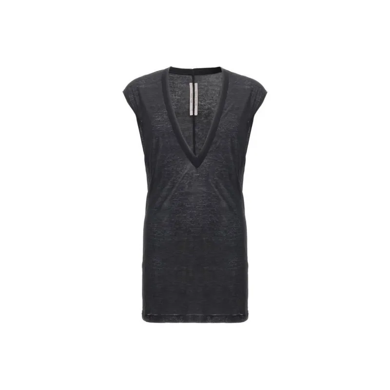 RICK OWENS Lido Dylan Deep V-Neck Tank Top-0