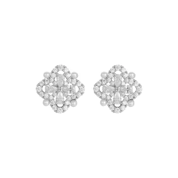 BING STUDIO 925 Silver Needles Stud Earrings Women's