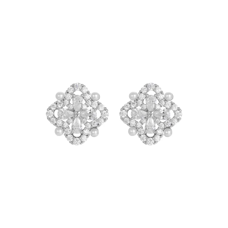 BING STUDIO 925 Silver Needles Stud Earrings Women's-0
