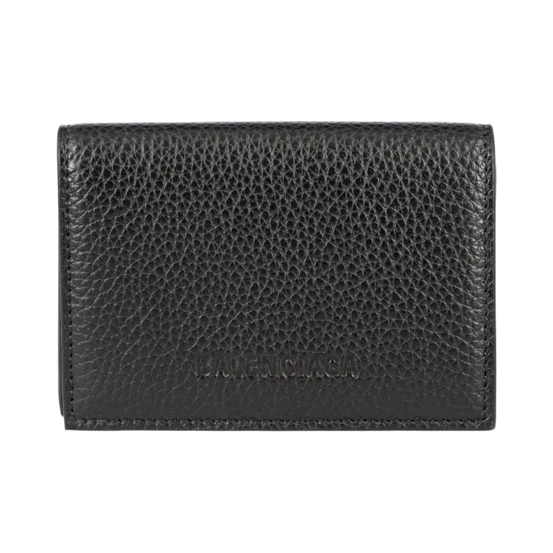 Balenciaga Essential Mini Folded Wallet 'Black'-0