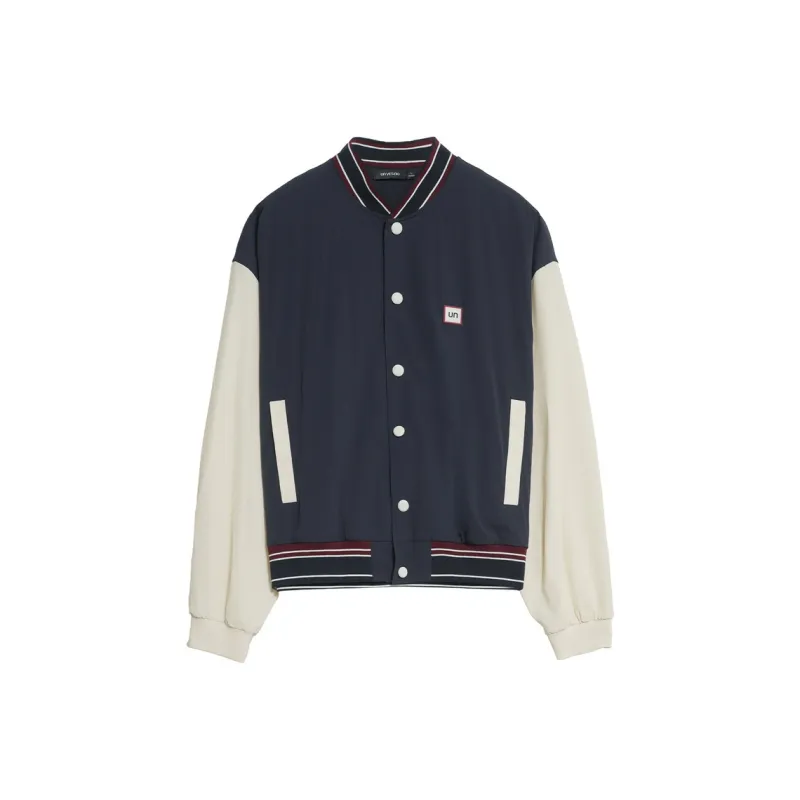 UNVESNO Baseball Jacket Unisex Dark Blue-0