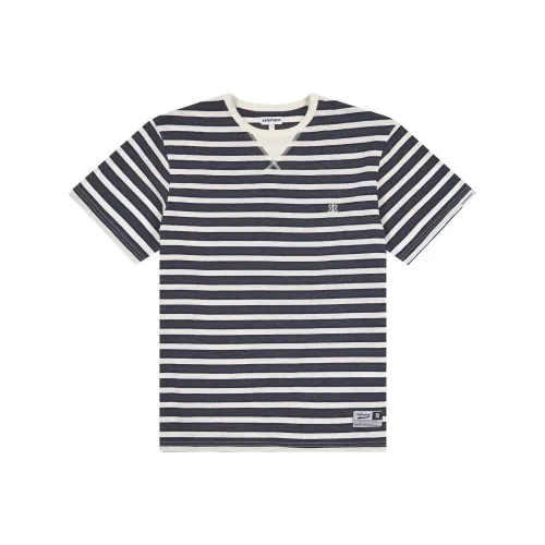 Safarispot ROUX BASE SCHOOL EAT THE PIZZA STRIPE TEE T-Shirt Unisex CHARCOAL/Charcoal Gray