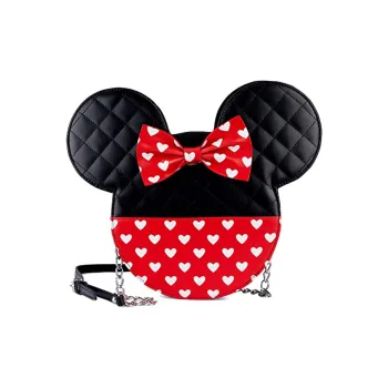 Loungefly Faux Leather Crossbody Bag Women's Disney Mickey Mouse Red Polka Dot