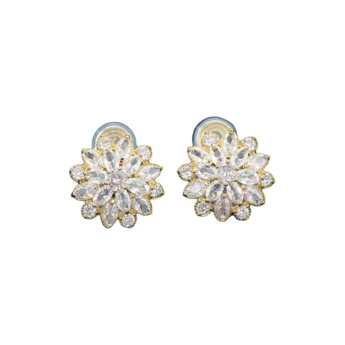 VIOLET Synthetic Cubic Zirconia Clip on Earrings For Those Without Ear Piercings Women's