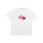 White (Pink/Red Print)