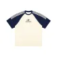Apricot & Navy Blue