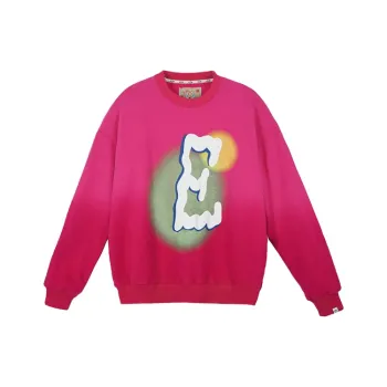 PROS BY CH Crew Neck Loose Fit Regular Sweatshirt Unisex Rose Red