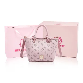 MESUCA Sanrio Hello Kitty Collaboration Kitty Series PU Shoulder Bag Crossbody Bag Handbags Women's Pink