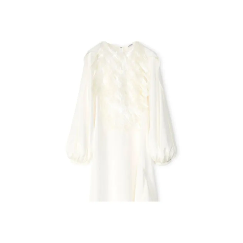 LOEWE Long Sleeved Dresses Women's White-3