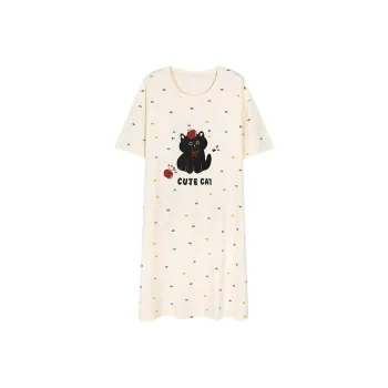 Xiang Ning Pai Nightgown Women's Beige
