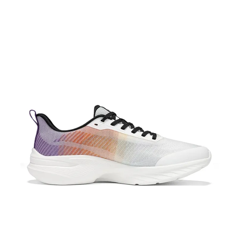 Erke Cushioning Breathable Lightweight Low Top Casual Running Shoes Men's Microcrystal White With Purple-1