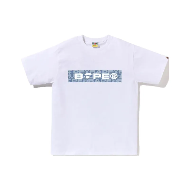 A BATHING APE Lux Sport Pattern Box Logo Tee-2