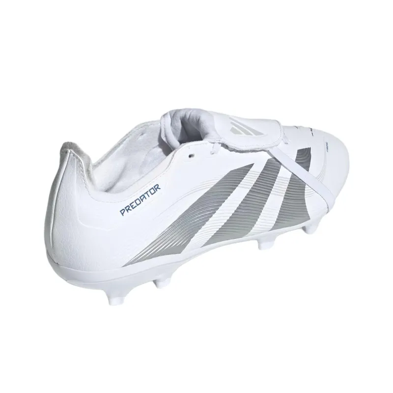 Adidas Predator League Fold Over Tongue FG/MG Cloud White Silver Metallic Bright Royal-4
