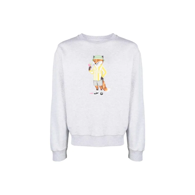 Maison Kitsune Sweatshirt Men's Light Gray-0