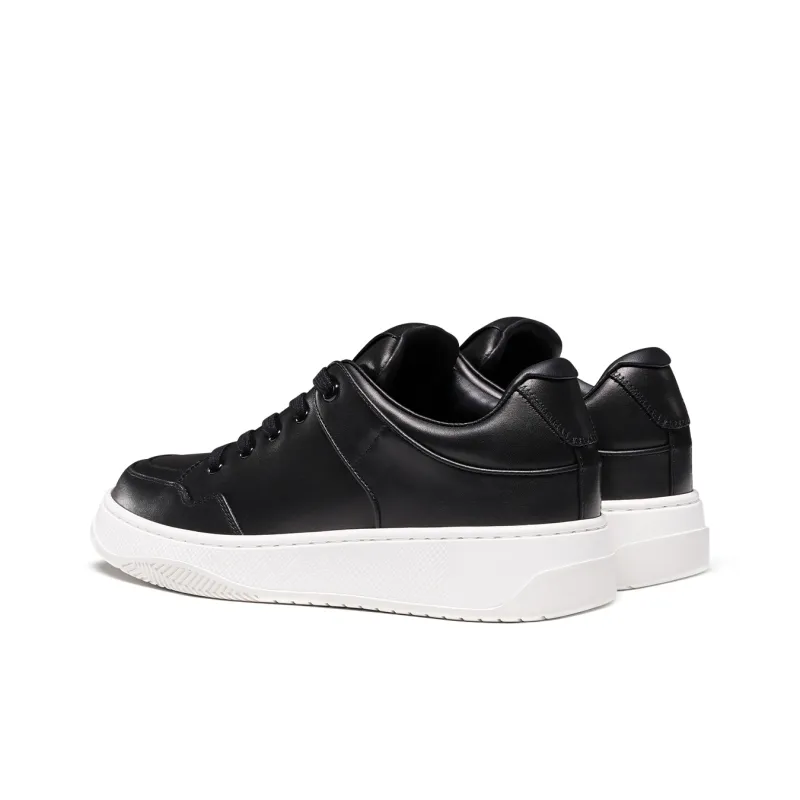TRUFFAUT Fashion Height Increasing Platform White Sneakers Low Top Skateboard Shoes Men's-2