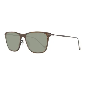 HACKETT LONDON Wood Rectangular Sunglasses Men's Brown