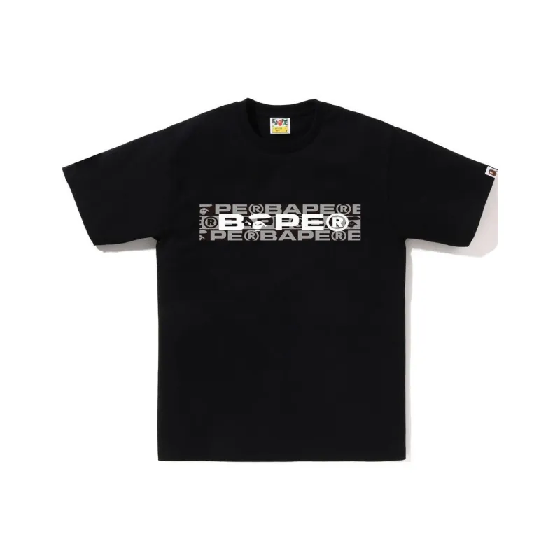 A BATHING APE Lux Sport Pattern Box Logo Tee-0