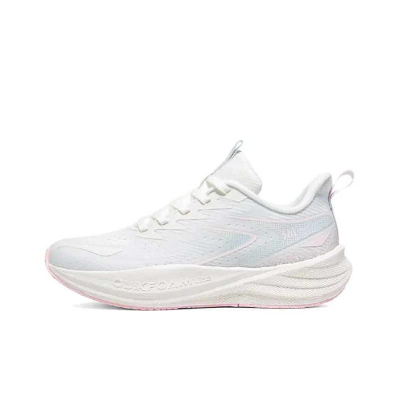 361° Breathable Slip Resistant Low Top Casual Running Shoes Women's White Blue Pink-0