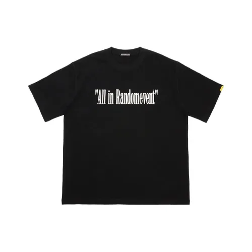 Randomevent 전체 Co branded 블랙 남녀공용 티셔츠