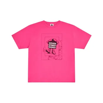 KAWS Dover Street Market Co-brand T-Shirts Unisex Deep Red