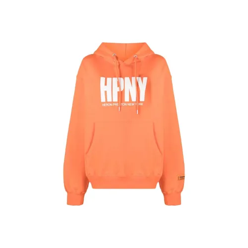 HERON PRESTON Logo Printed Drawstring Hoodie