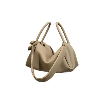SUREN Cow Leather Shoulder Bag Crossbody Bag Handbag Medium Size Women's Trench Coat White