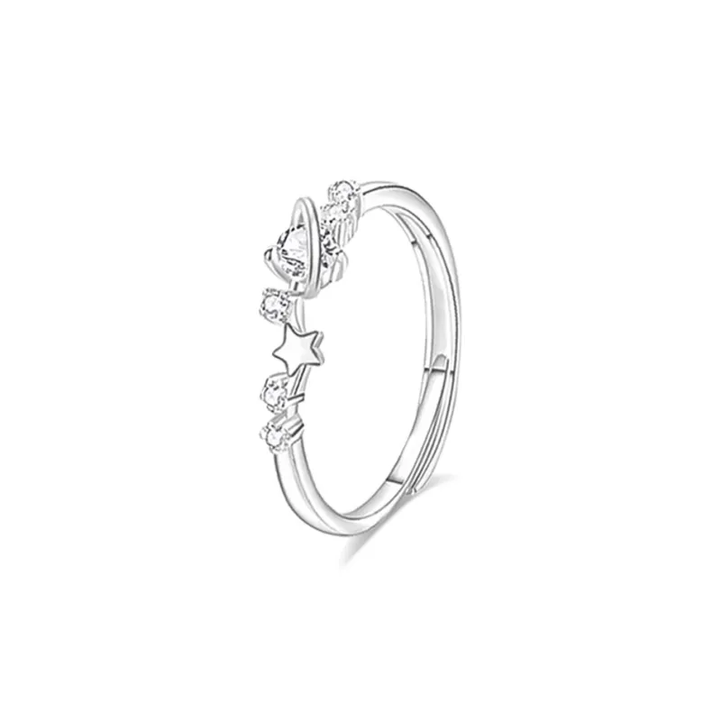 CANHUI S999 Fine Silver Rings Unisex-0