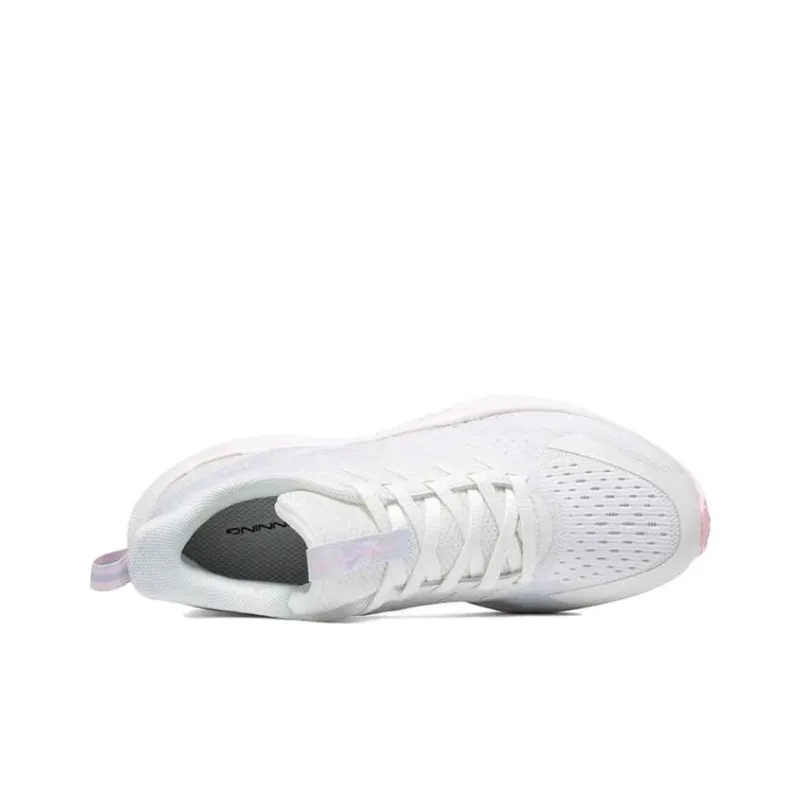 361° Breathable Slip Resistant Low Top Casual Running Shoes Women's White Blue Pink-2