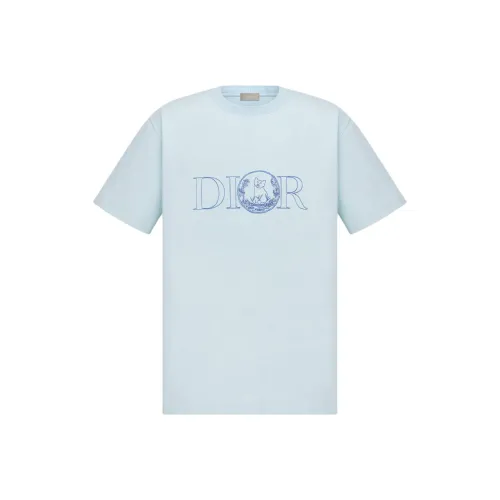 DIOR SS25 Summer Men's Clothing Collection T Shirt Men's Blue