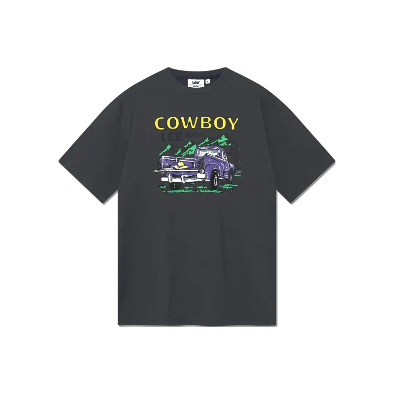 Lee T Shirt Unisex Charcoal Gray-0