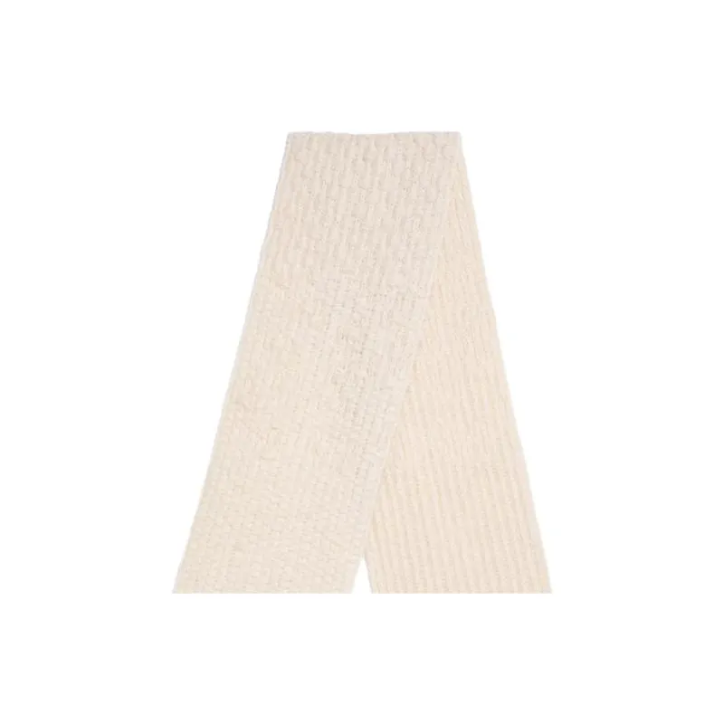 JIL SANDER Mohair, Alpaca Knit Scarves Men's White-2