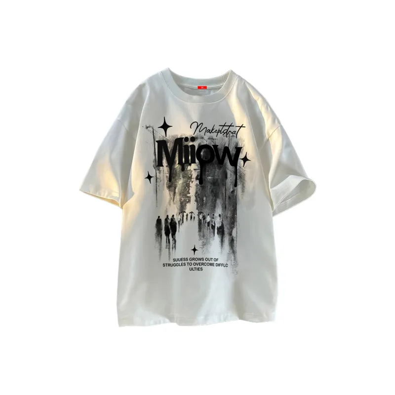 MIIOW Trend Party Series T-Shirt Unisex Black-2
