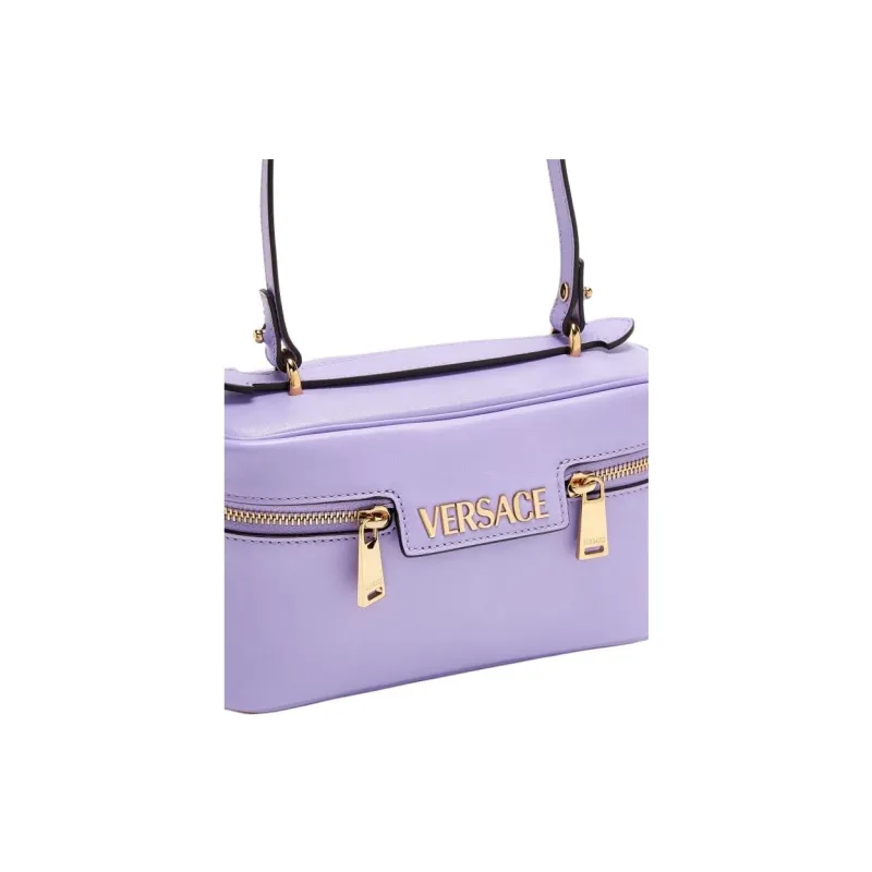 FANSIZHE Leather One Shoulder Handbags Women's Purple-2