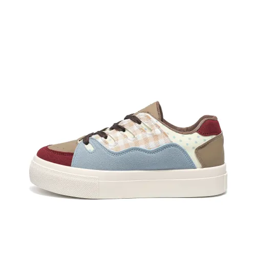 Yang Nianhua Anti Slip And Wear Resistant Lightweight Low Top Skateboard Shoes Women's Cameo Brown