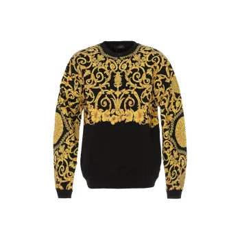 VERSACE Sweatshirts Men Yellow Black